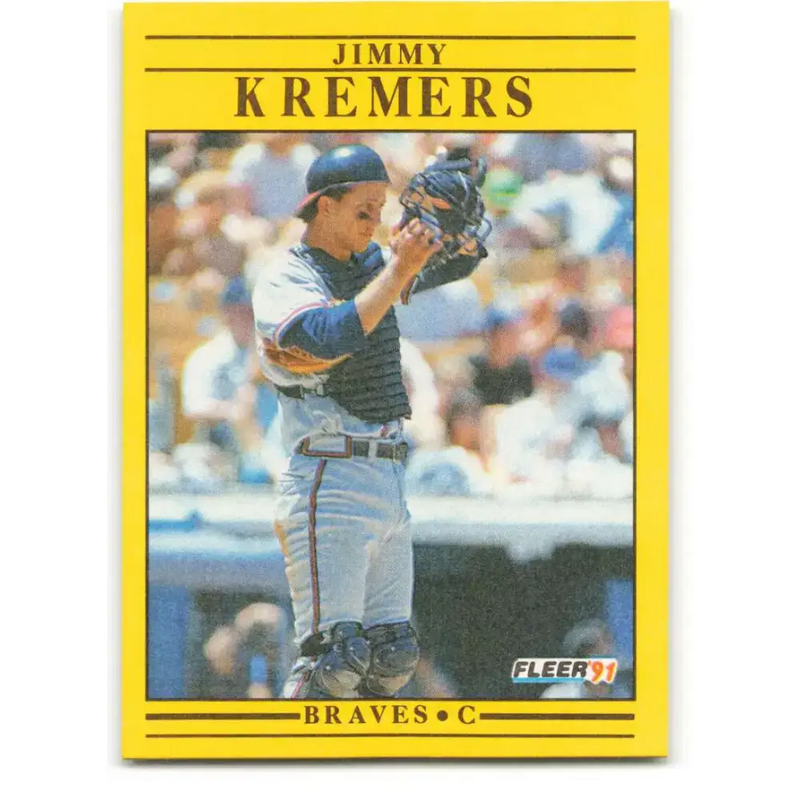 1991 Fleer #694 Jimmy Kremers NM-MT Atlanta Braves Baseball Card - Baseball Card Single