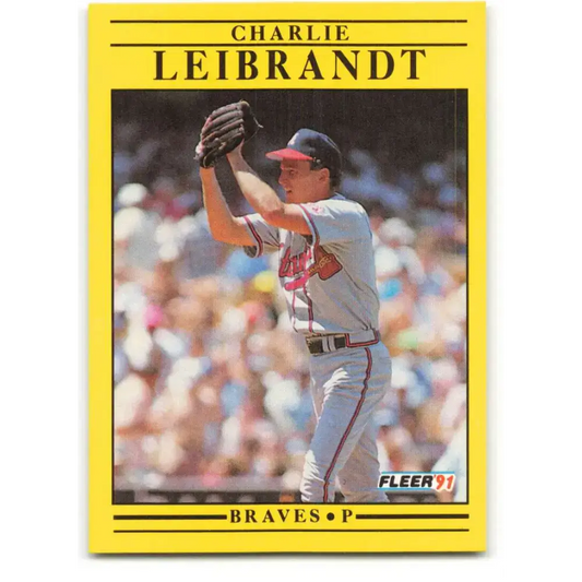 1991 Fleer #695 Charlie Leibrandt NM-MT Atlanta Braves Baseball Card