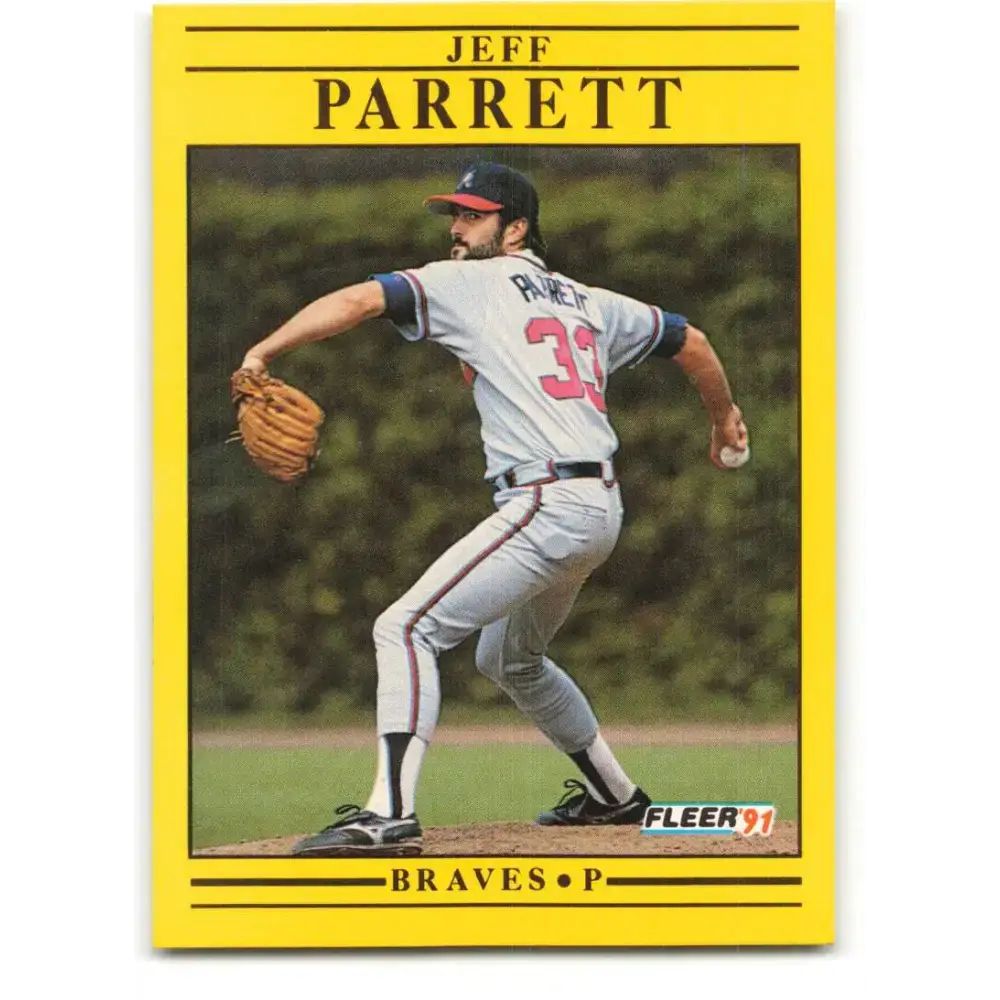 1991 Fleer #699 Jeff Parrett NM-MT Atlanta Braves Baseball Card - Baseball Card Single