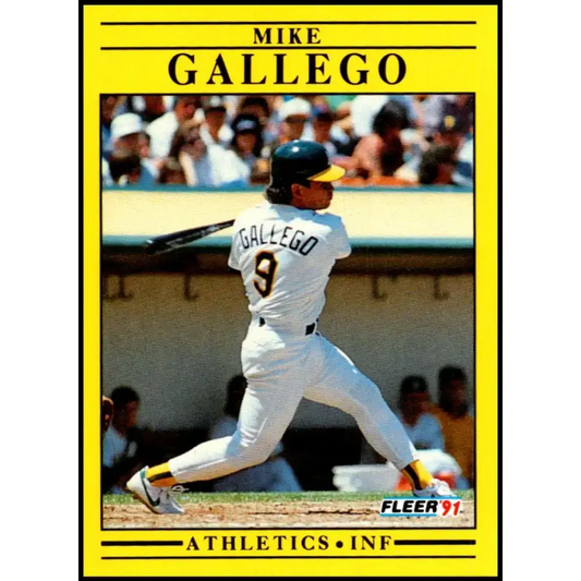 1991 Fleer #7 Mike Gallego NM-MT Oakland Athletics Baseball Card