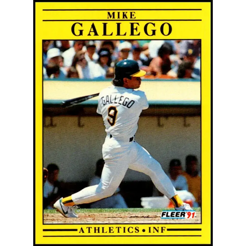 1991 Fleer #7 Mike Gallego NM-MT Oakland Athletics Baseball Card - Baseball Card Single