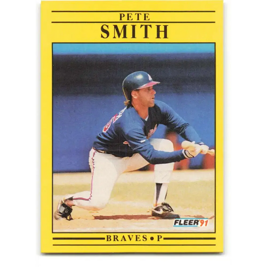 1991 Fleer #703 Pete Smith NM-MT Atlanta Braves Baseball Card