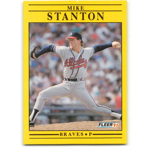 1991 Fleer #705 Mike Stanton NM-MT Atlanta Braves Baseball Card