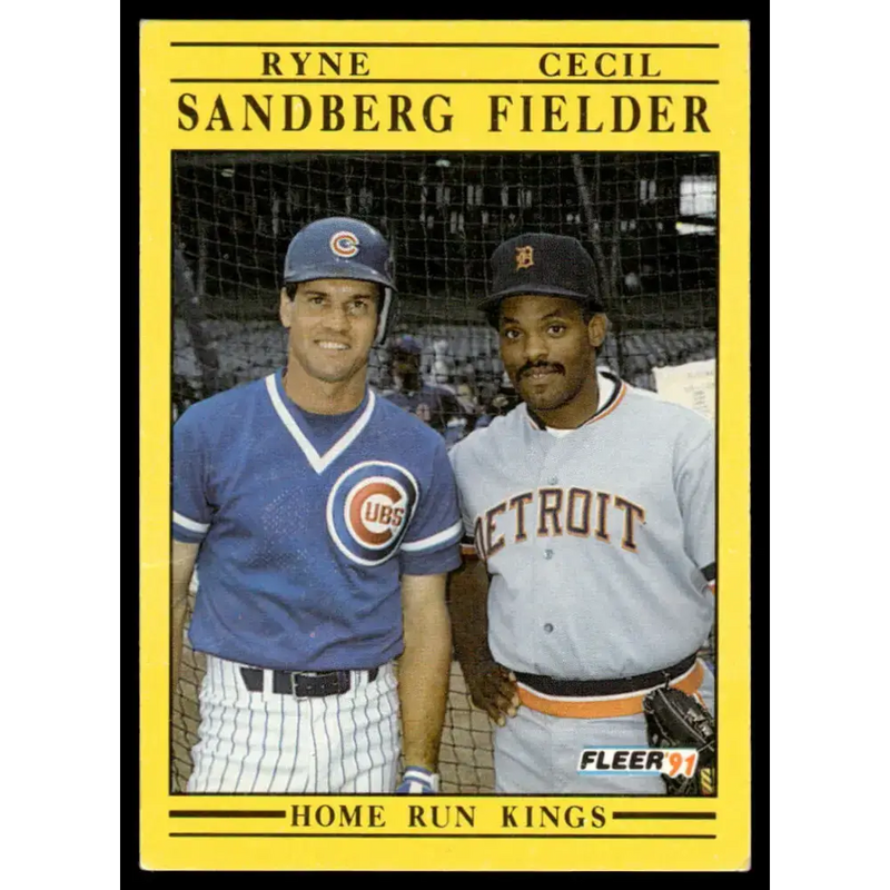1991 Fleer #709 Ryne Sandberg / Cecil Fielder SSS EX Cubs/Tigers Baseball Card - Baseball Card Single