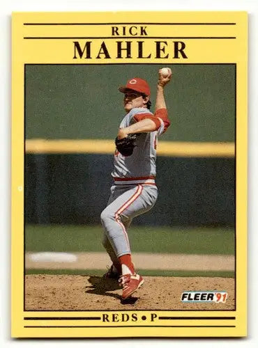 1991 Fleer #71 Rick Mahler Cincinnati Reds Baseball Cards EX/NM ID:55233 - Baseball Card Single