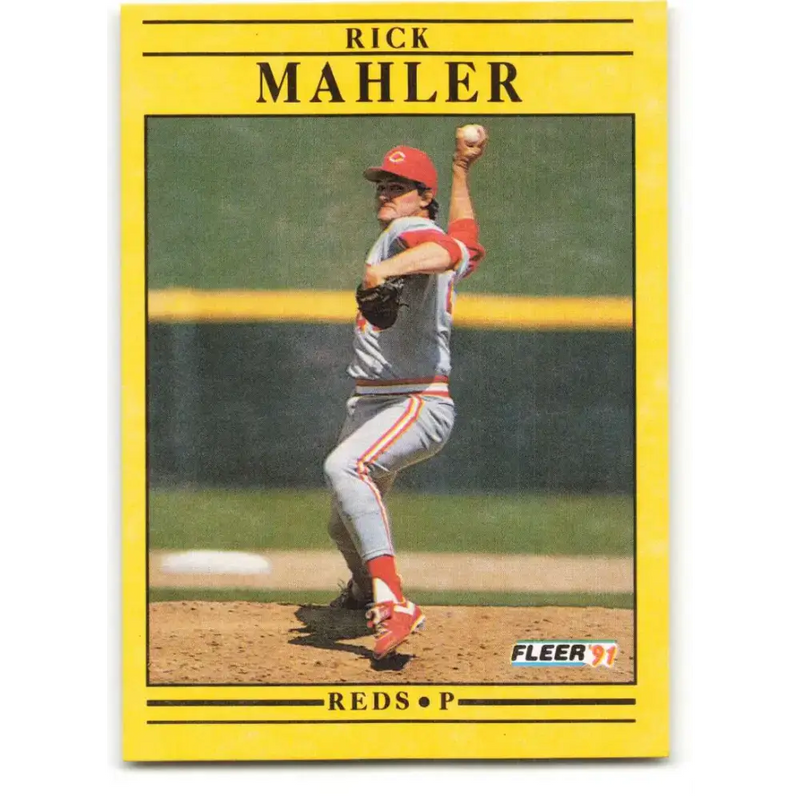 1991 Fleer #71 Rick Mahler NM-MT Cincinnati Reds Baseball Card - Baseball Card Single