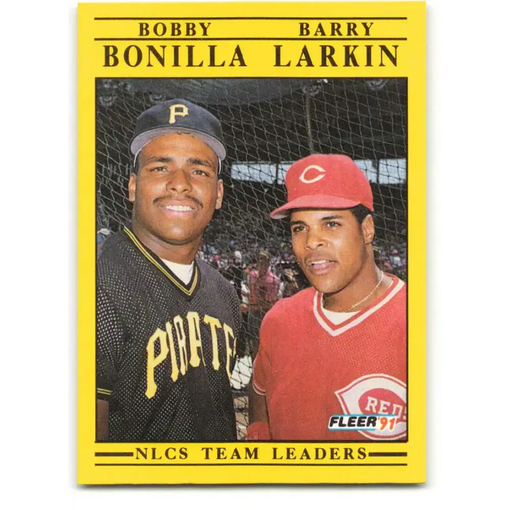 1991 Fleer #711 Bobby Bonilla/Barry Larkin NM-MT Pittsburgh Pirates/Cincinnati Reds Baseball Card - Baseball Card Single