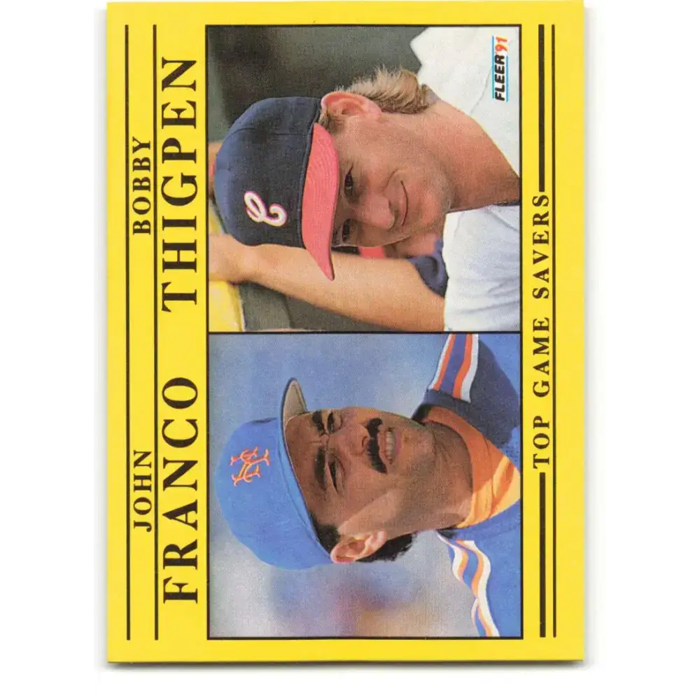 1991 Fleer #712 Bobby Thigpen/John Franco NM-MT Chicago White Sox/New York Mets Baseball Card - Baseball Card Single