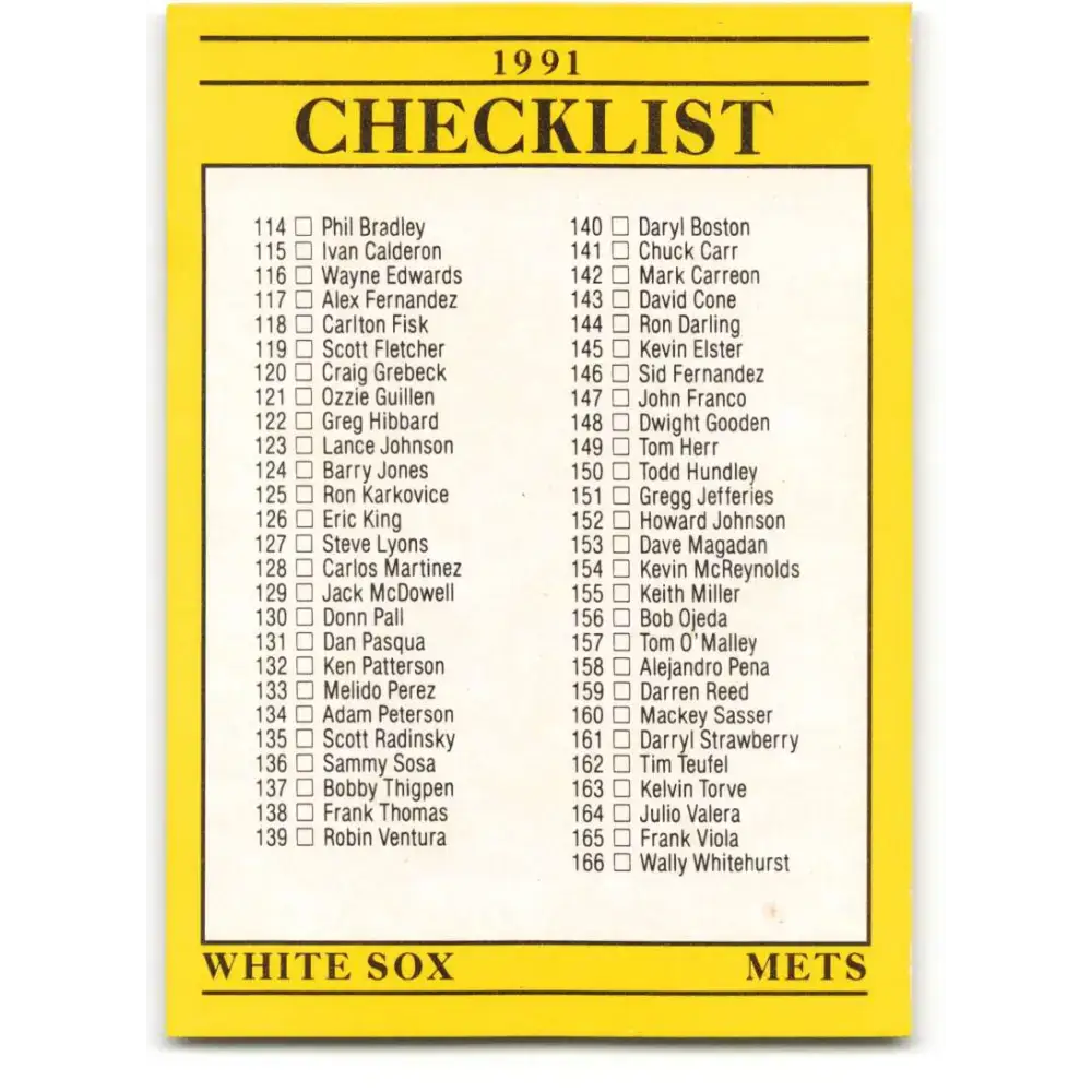 1991 Fleer #715 White Sox/Mets-Blue Jays/Dodgers NM-MT Chicago White Sox/New York Mets/Toronto Blue Jays/Los Angeles