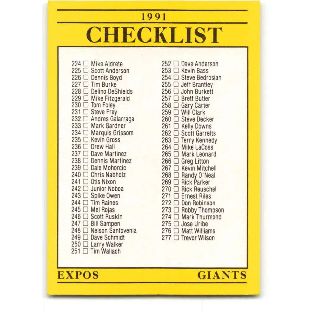 1991 Fleer #716 Expos/Giants-Rangers/Angels NM-MT Montreal Expos/San Francisco Giants/Texas Rangers/California Angels