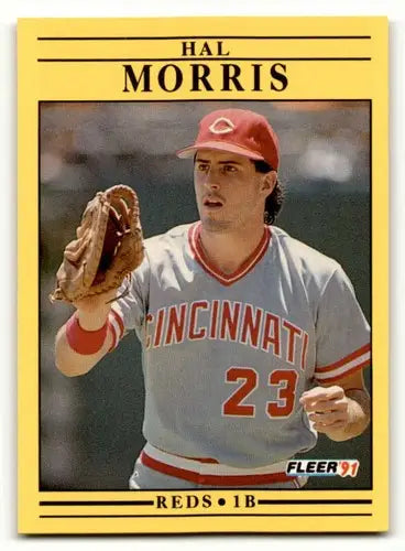 1991 Fleer #72 Hal Morris Cincinnati Reds Baseball Cards EX/NM ID:55229 - Baseball Card Single