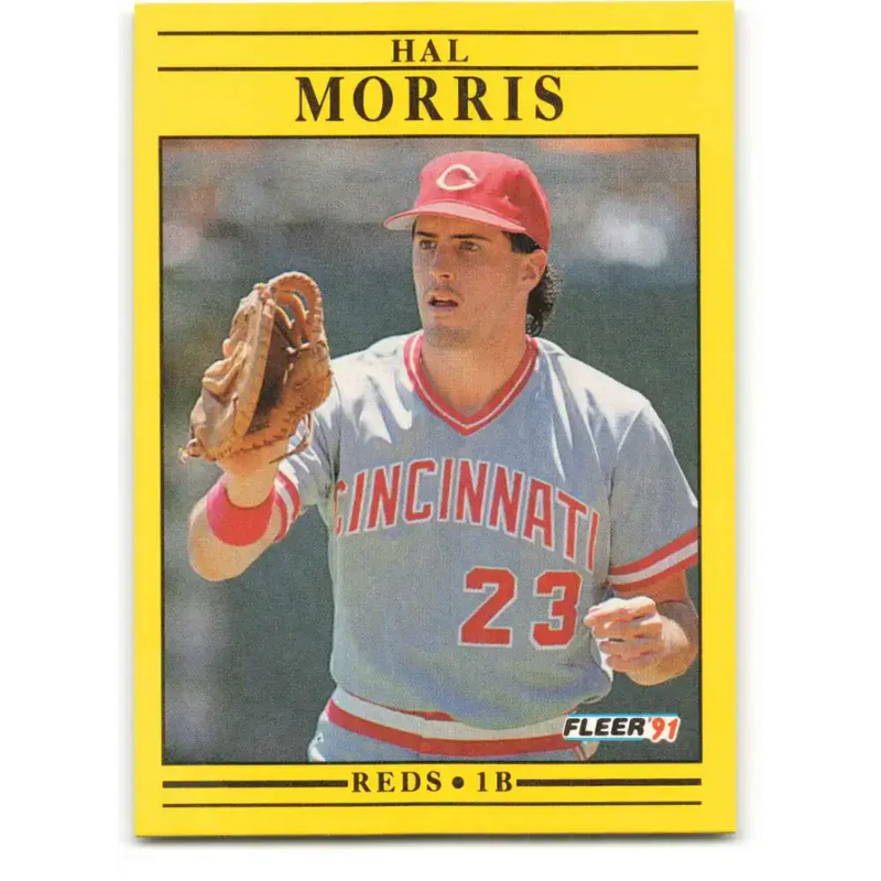 1991 Fleer #72 Hal Morris NM-MT Cincinnati Reds Baseball Card - Baseball Card Single