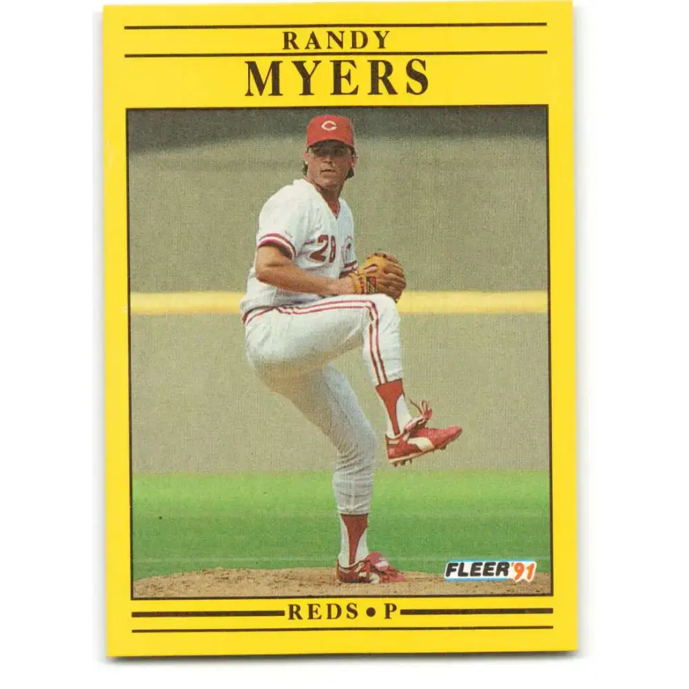 1991 Fleer #73 Randy Myers NM-MT Cincinnati Reds Baseball Card - Baseball Card Single