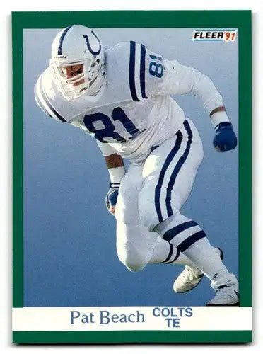 1991 Fleer #74 Pat Beach Indianapolis Colts Football Cards NM Near M ID:60500 - Football Card Single