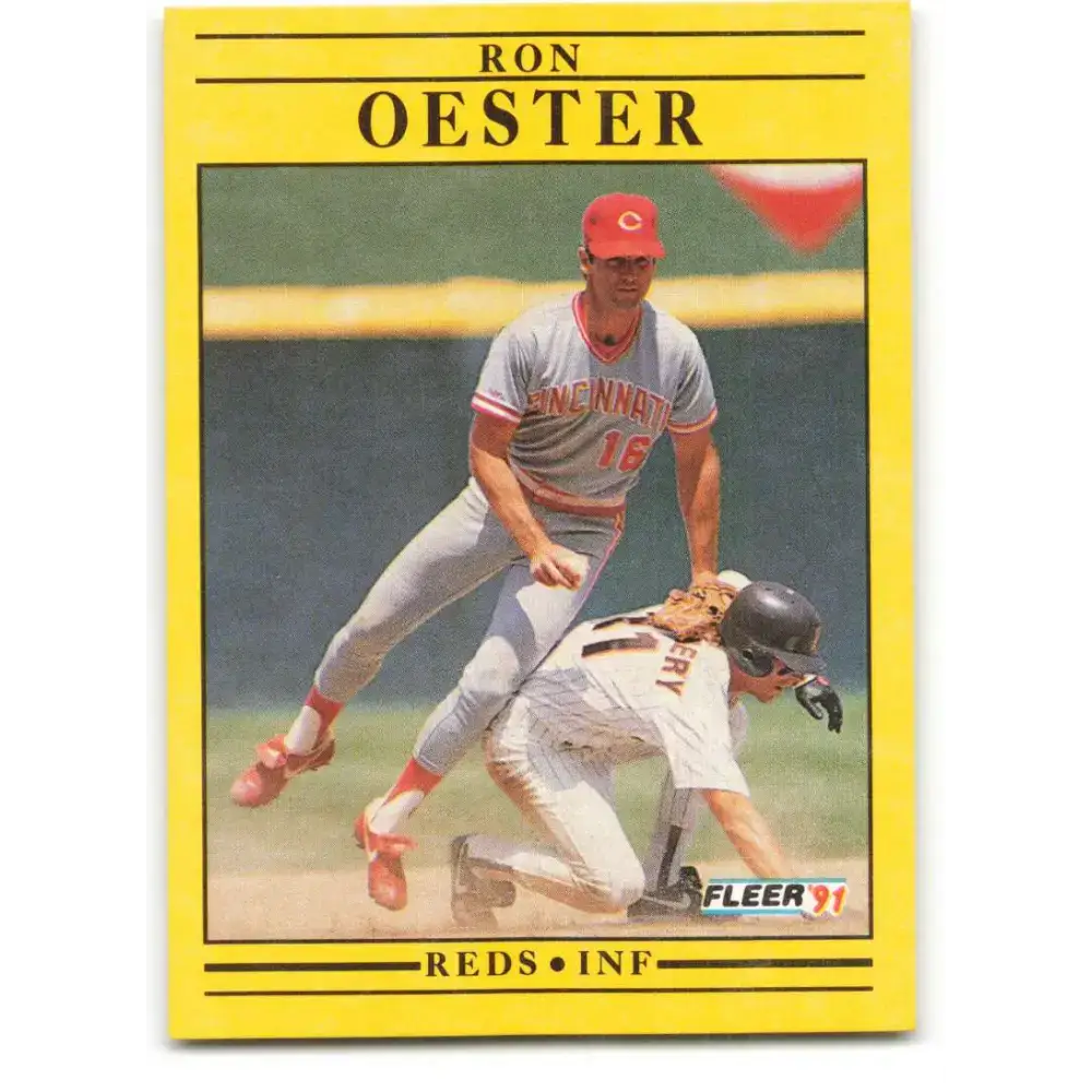 1991 Fleer #74 Ron Oester NM-MT Cincinnati Reds Baseball Card - Baseball Card Single