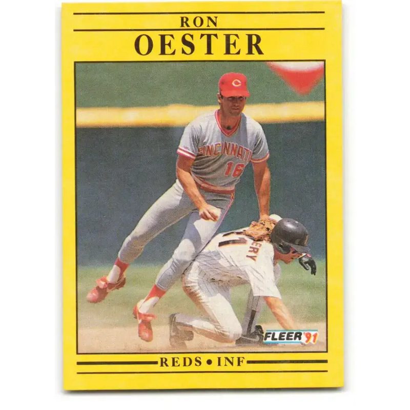 1991 Fleer #74 Ron Oester NM-MT Cincinnati Reds Baseball Card - Baseball Card Single