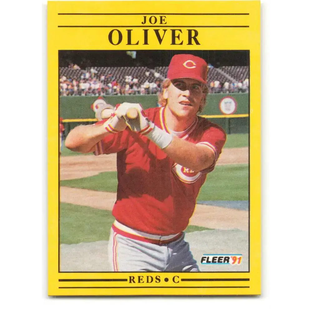 1991 Fleer #75 Joe Oliver NM-MT Cincinnati Reds Baseball Card - Baseball Card Single