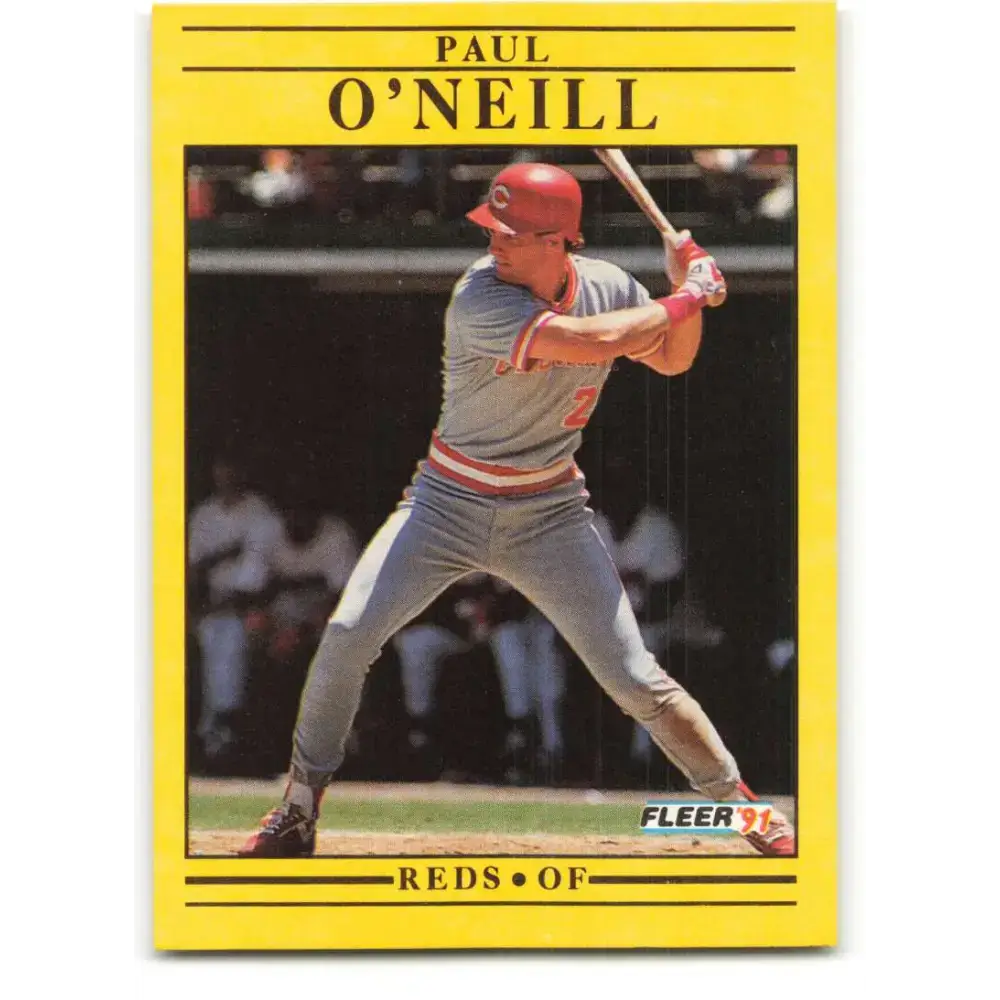 1991 Fleer #76 Paul O’Neill NM-MT Cincinnati Reds Baseball Card - Baseball Card Single