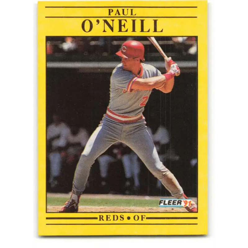 1991 Fleer #76 Paul O’Neill NM-MT Cincinnati Reds Baseball Card - Baseball Card Single