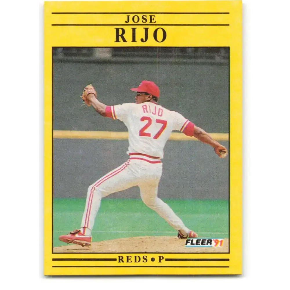 1991 Fleer #79 Jose Rijo NM-MT Cincinnati Reds Baseball Card - Baseball Card Single