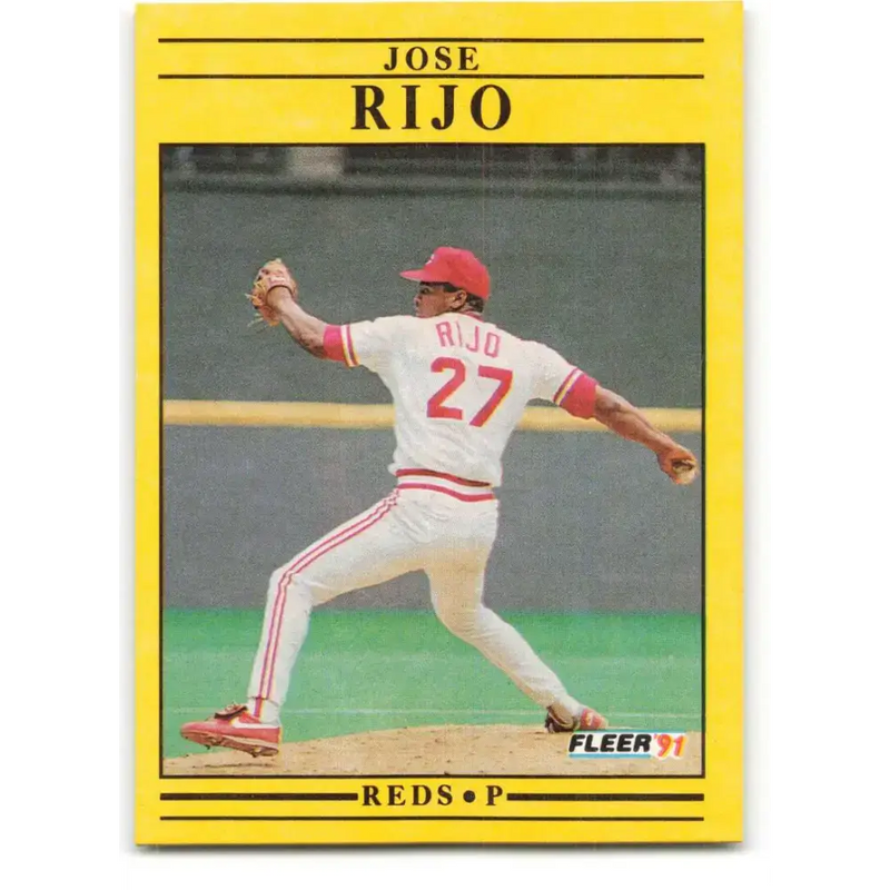 1991 Fleer #79 Jose Rijo NM-MT Cincinnati Reds Baseball Card - Baseball Card Single