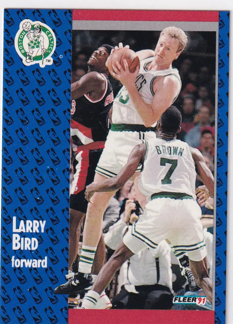 1991 FLEER #8 LARRY BIRD- BOSTON CELTICS - Basketball Card Single