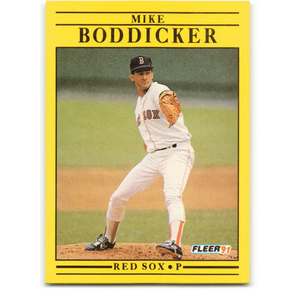 1991 Fleer #85 Mike Boddicker NM-MT Boston Red Sox Baseball Card - Baseball Card Single