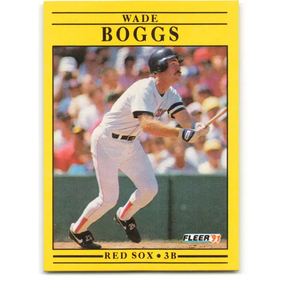 1991 Fleer #86 Wade Boggs NM-MT Boston Red Sox Baseball Card - Baseball Card Single