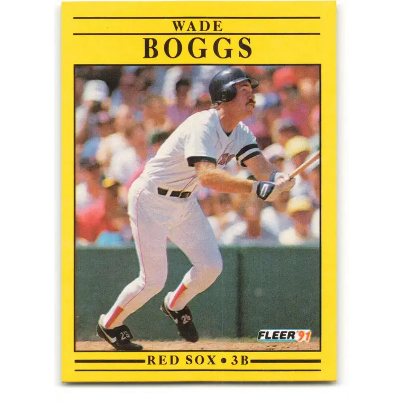 1991 Fleer #86 Wade Boggs NM-MT Boston Red Sox Baseball Card - Baseball Card Single