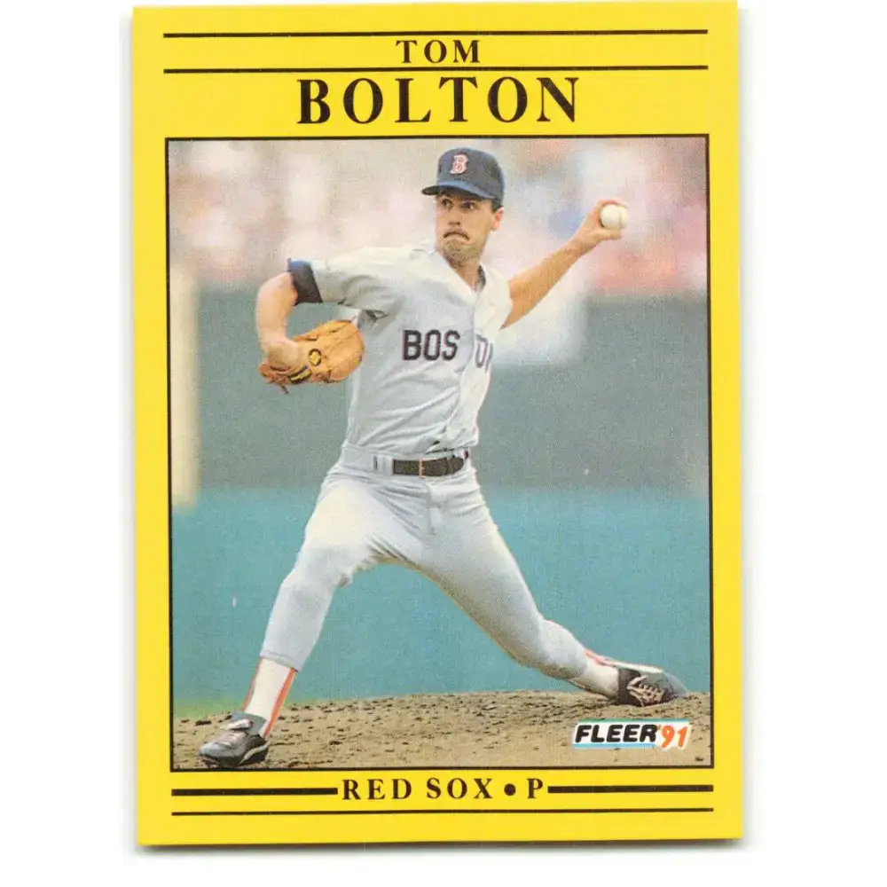 1991 Fleer #87 Tom Bolton NM-MT Boston Red Sox Baseball Card - Baseball Card Single
