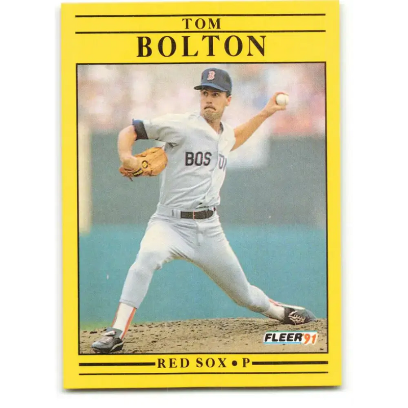 1991 Fleer #87 Tom Bolton NM-MT Boston Red Sox Baseball Card - Baseball Card Single