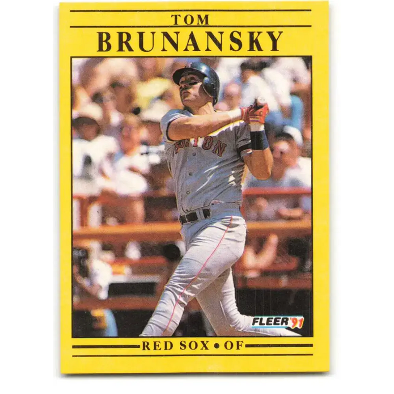 1991 Fleer #88 Tom Brunansky NM-MT Boston Red Sox Baseball Card - Baseball Card Single