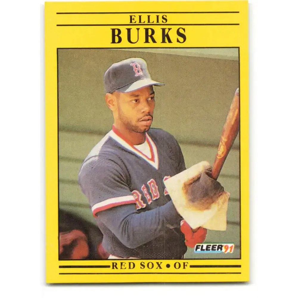 1991 Fleer #89 Ellis Burks NM-MT Boston Red Sox Baseball Card - Baseball Card Single