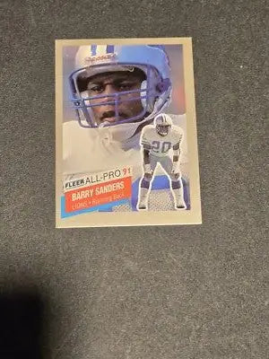 1991 Fleer #9 Barry Sanders All-Pro ’91 - Football Card Single