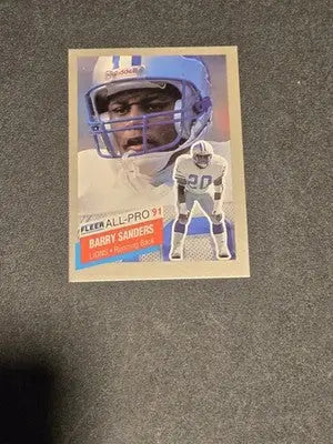1991 Fleer #9 Barry Sanders All-Pro ’91 - Football Card Single