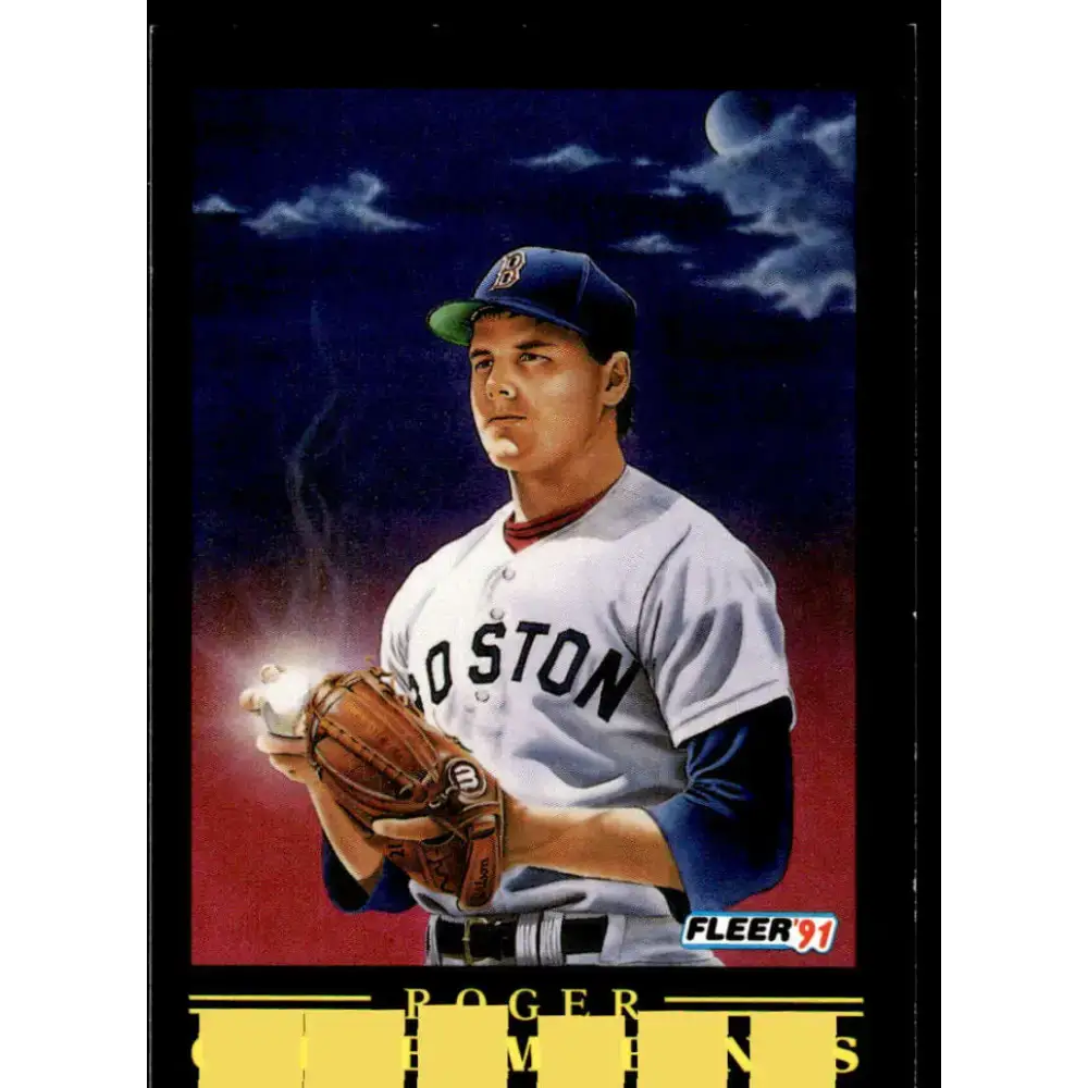 1991 Fleer #9 Roger Clemens EX/NM Boston Red Sox Baseball Card - Baseball Card Single
