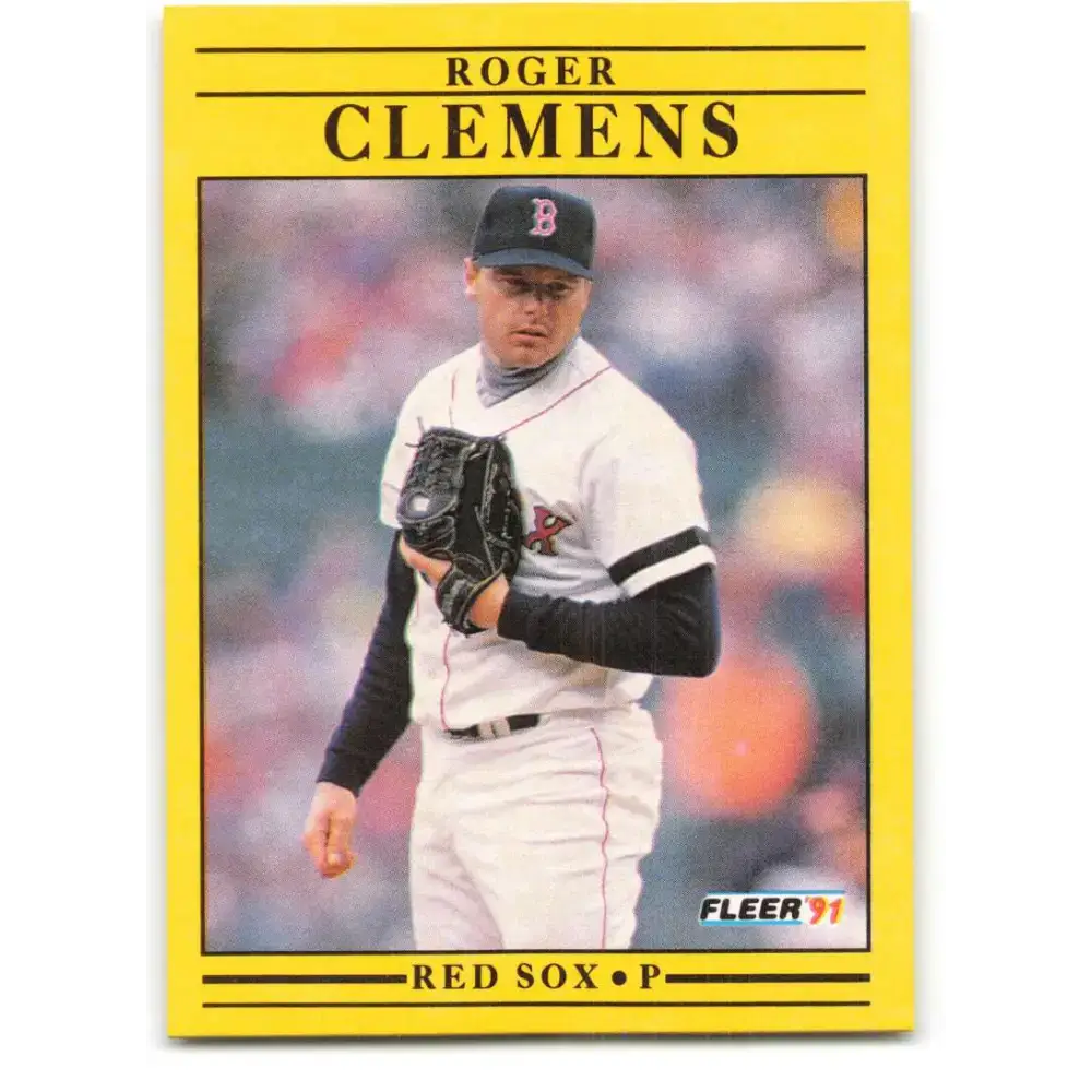 1991 Fleer #90 Roger Clemens NM-MT Boston Red Sox Baseball Card - Baseball Card Single