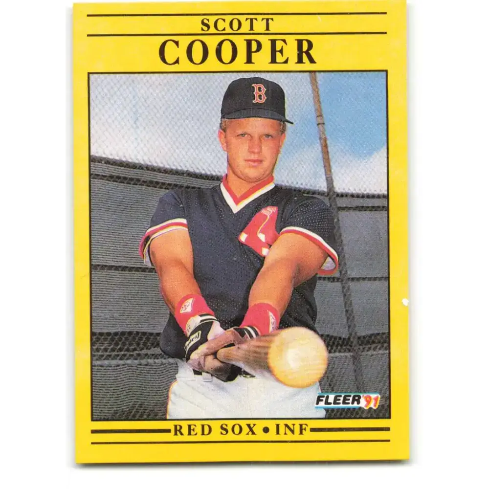 1991 Fleer #91 Scott Cooper NM-MT Boston Red Sox Baseball Card - Baseball Card Single