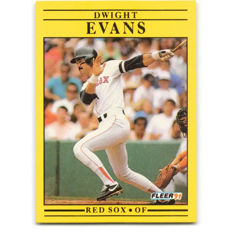 1991 Fleer #93 Dwight Evans NM-MT Boston Red Sox Baseball Card - Baseball Card Single