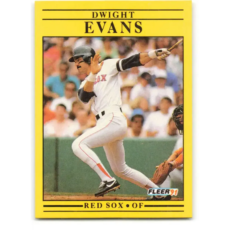 1991 Fleer #93 Dwight Evans NM-MT Boston Red Sox Baseball Card - Baseball Card Single