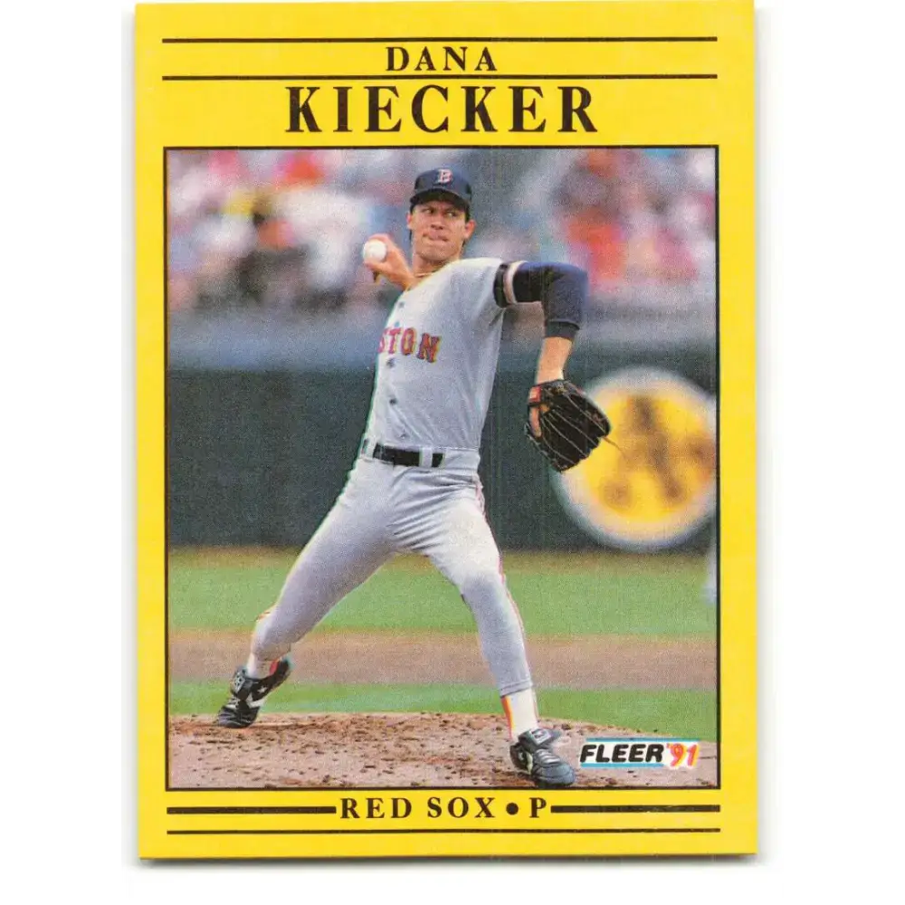 1991 Fleer #99 Dana Kiecker NM-MT Boston Red Sox Baseball Card - Baseball Card Single