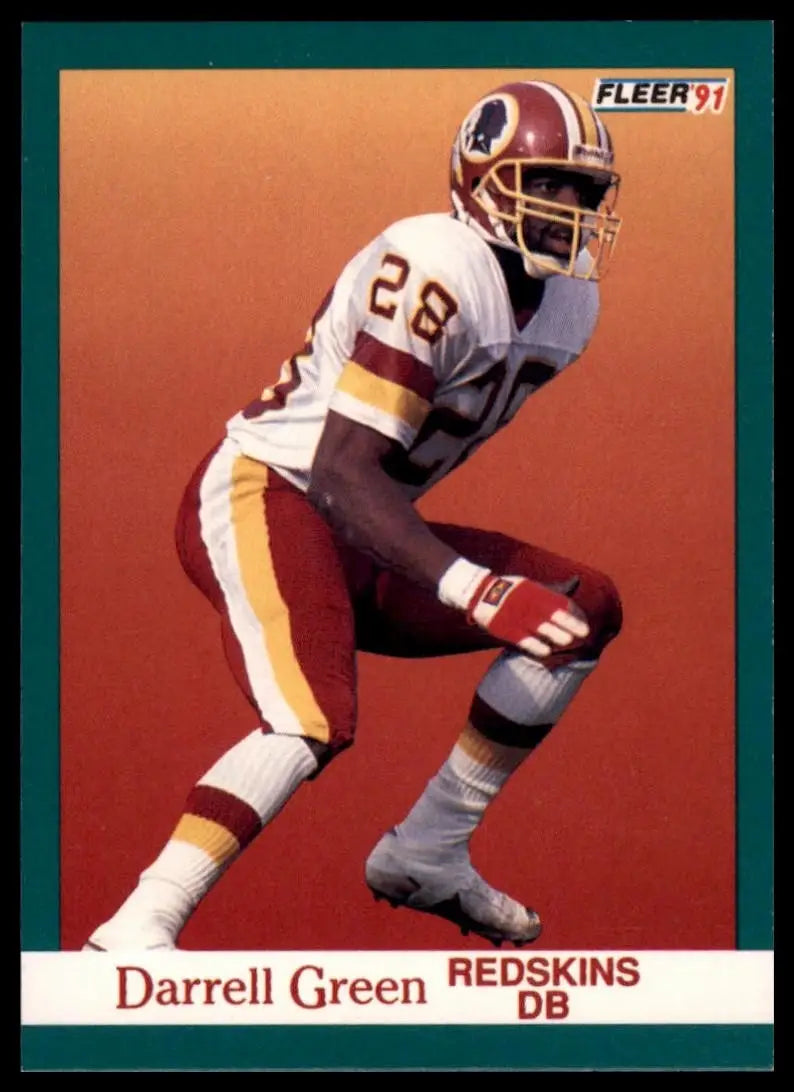 1991 Fleer Darrell Green #386 Washington Redskins Football Card NFL Sports - Football Card Single