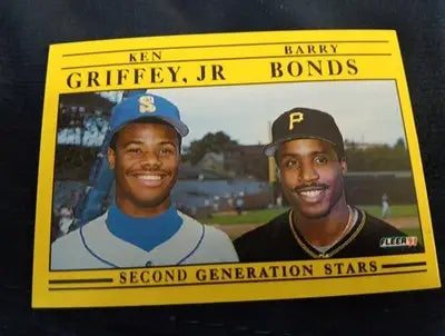 1991 Fleer - Ken Griffey Jr Barry Bonds #710. Second Generation Stars. NRMT+ - Baseball Card Single