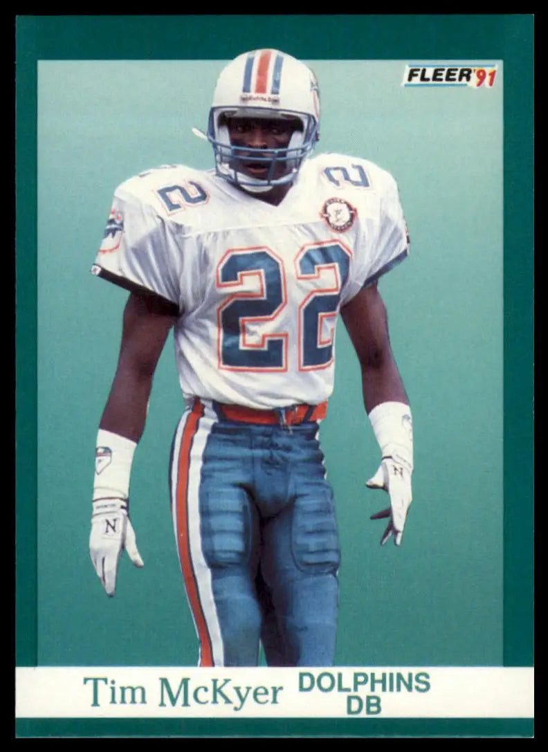 1991 Fleer Tim McKyer 125 Miami Dolphins NM - Football Card Single