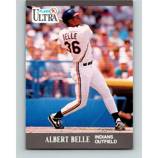 1991 Fleer Ultra #107 Albert Belle NM-MT Cleveland Indians Baseball Card - Baseball Card Single