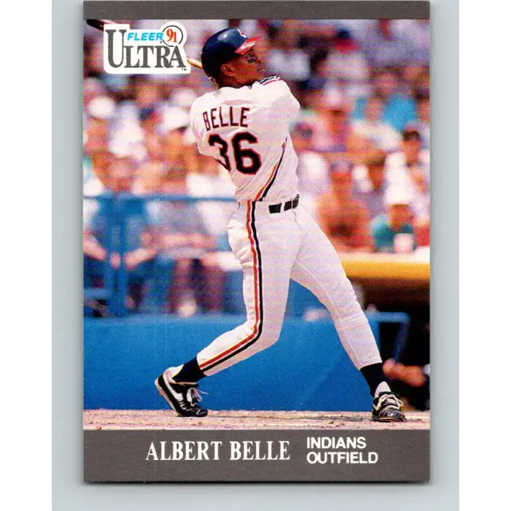 1991 Fleer Ultra #107 Albert Belle NM-MT Cleveland Indians Baseball Card - Baseball Card Single