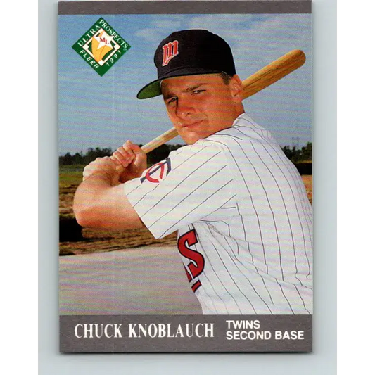 1991 Fleer Ultra #382 Chuck Knoblauch MLP NM-MT Minnesota Twins Baseball Card - Baseball Card Single