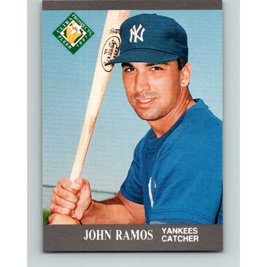 1991 Fleer Ultra #385 John Ramos MLP NM-MT RC Rookie New York Yankees Baseball Card - Baseball Card Single