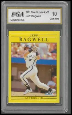 1991 Fleer Update #U-87 Jeff Bagwell FGA GEM/MT 10 - Baseball Card Single