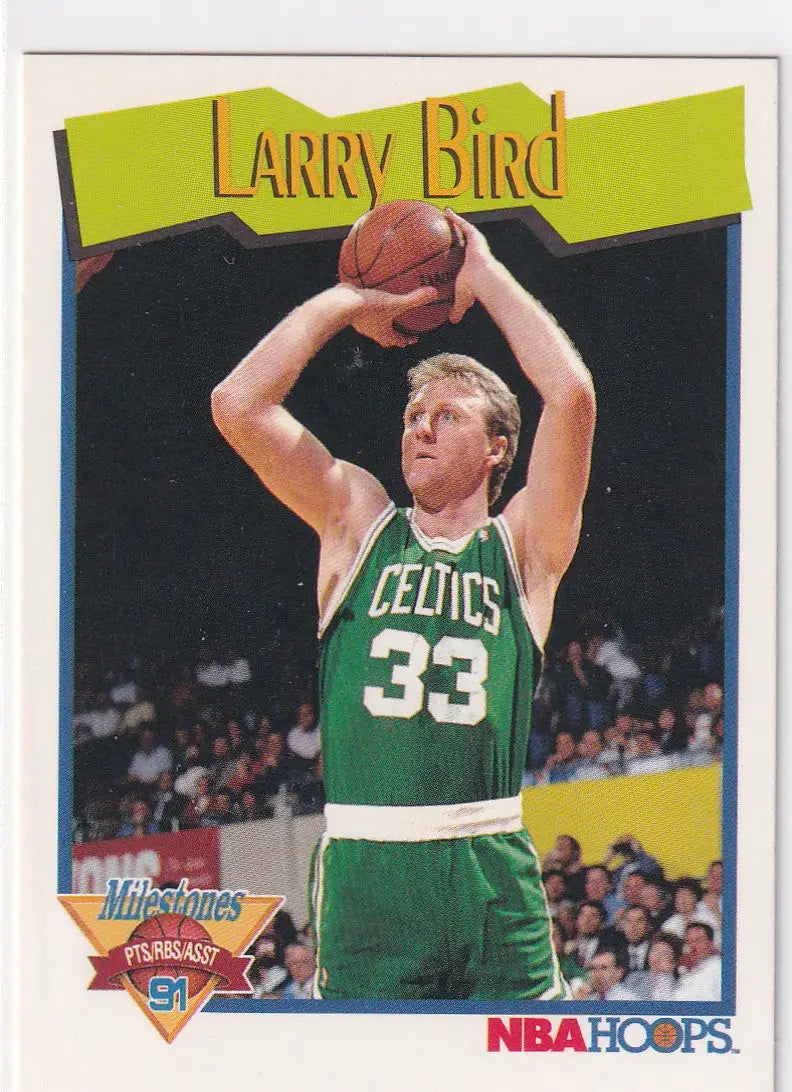 1991 HOOPS #314 LARRY BIRD MILESTONES- BOSTON CELTICS